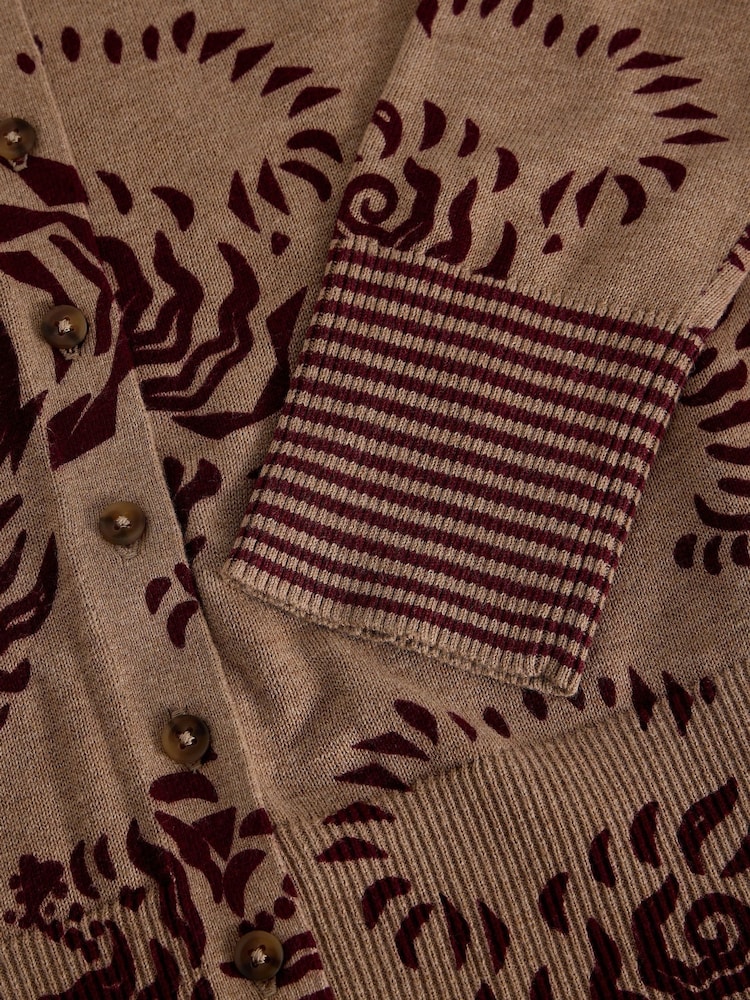 White Stuff Natural Lois Print Cardigan - Image 6 of 6 White Stuff Natural Lois Print Cardigan - Image 6 of 6