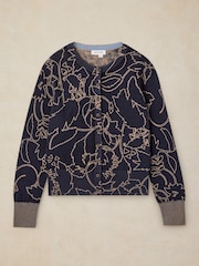 White Stuff Blue Lois Print Cardigan - Image 5 of 6