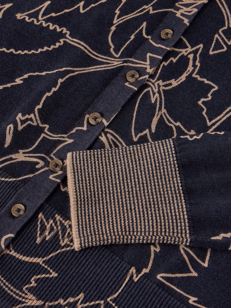 White Stuff Blue Lois Print Cardigan - Image 6 of 6 White Stuff Blue Lois Print Cardigan - Image 6 of 6