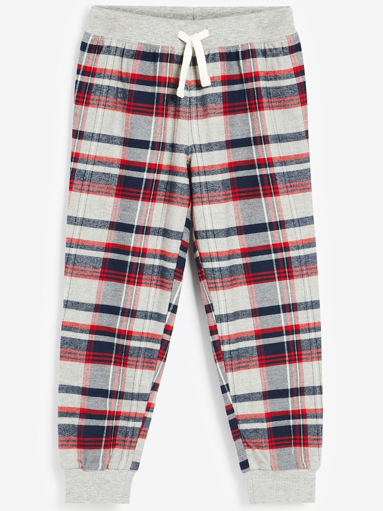 Red/Navy 100% Cotton Check Pyjamas 2 Pack (3-16yrs) - Image 5 of 9