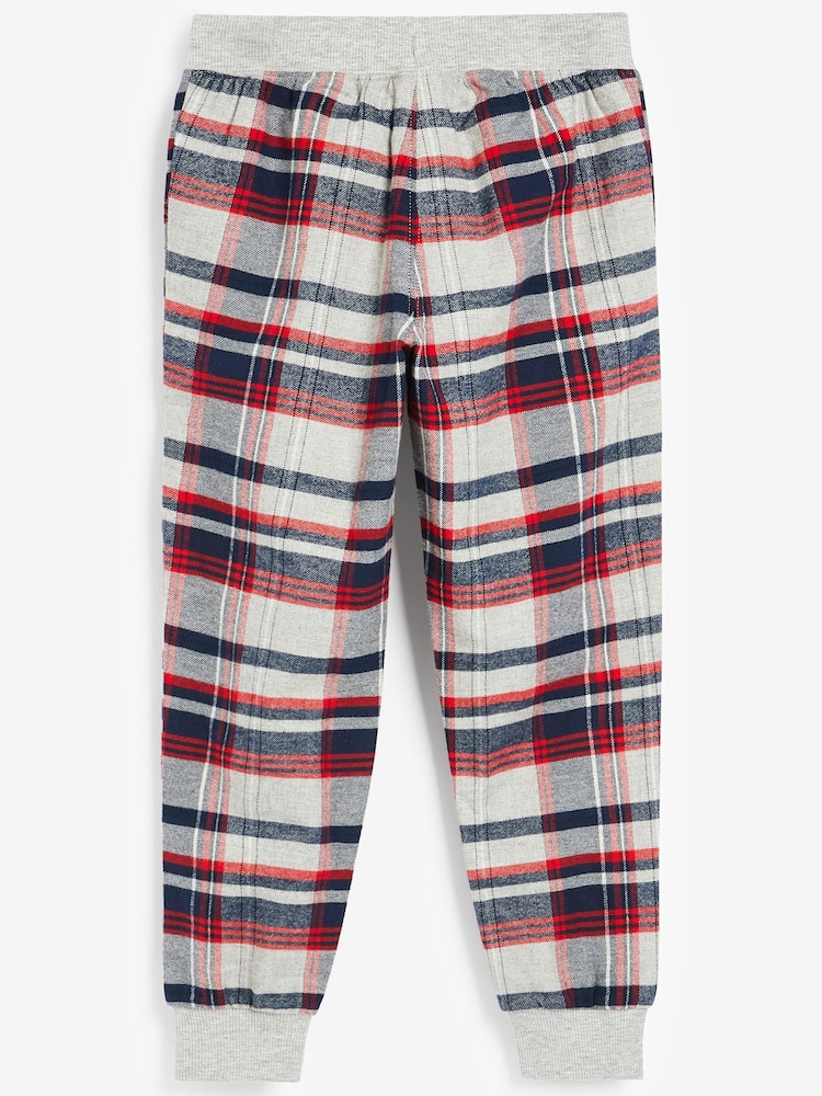Red/Navy 100% Cotton Check Pyjamas 2 Pack (3-16yrs) - Image 6 of 9