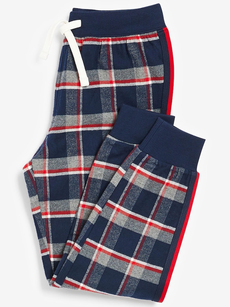 Red/Navy 100% Cotton Check Pyjamas 2 Pack (3-16yrs) - Image 9 of 9