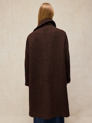White Stuff Brown Kelsey Boucle Wool Blend Coat - Image 2 of 6