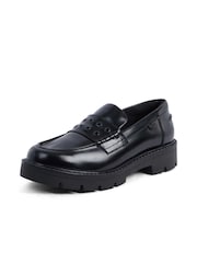 Kickers Black Kori Loafer Rivet Leather Shoes - Image 4 of 5