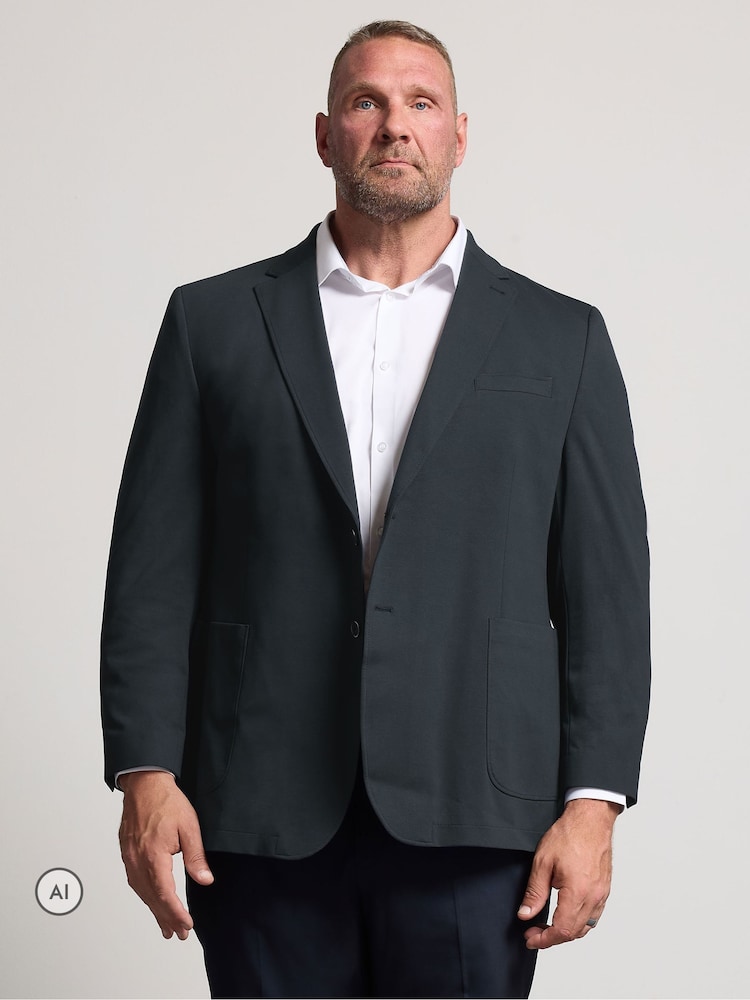 BadRhino Big & Tall Blue Jersey Blazer - Image 1 of 7 BadRhino Big & Tall Blue Jersey Blazer - Image 1 of 7