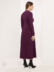 Star by Julien MacDonald Red Knitted Collar Dress - Image 3 of 6
