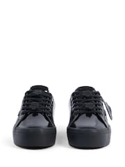 Kickers Black Tovni Stack Lo Flower Patent Trainers - Image 3 of 5