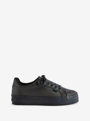 Kickers Black Tovni Stack Leather Trainers - Image 1 of 5