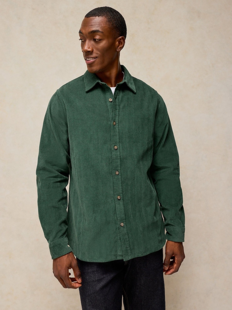 White Stuff Green Griffin Cord Shirt - Image 2 of 6 White Stuff Green Griffin Cord Shirt - Image 2 of 6