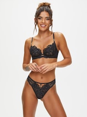 Ann Summers Black Icon Embroidered Thong - Image 4 of 4