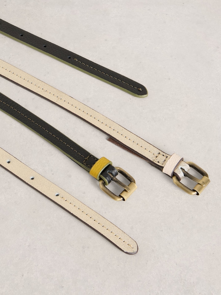 White Stuff Black Belts 2 Pack - Image 4 of 4