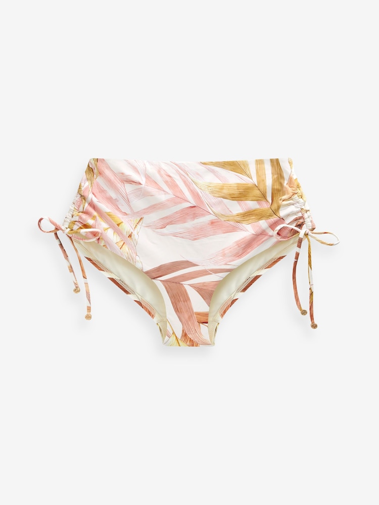 Ecru Leaf High Waist Bikini Bottoms - Image 5 of 5