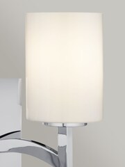 Searchlight Chrome Gina 2 Light Wall Bracket With White Glass Shades - Image 2 of 2