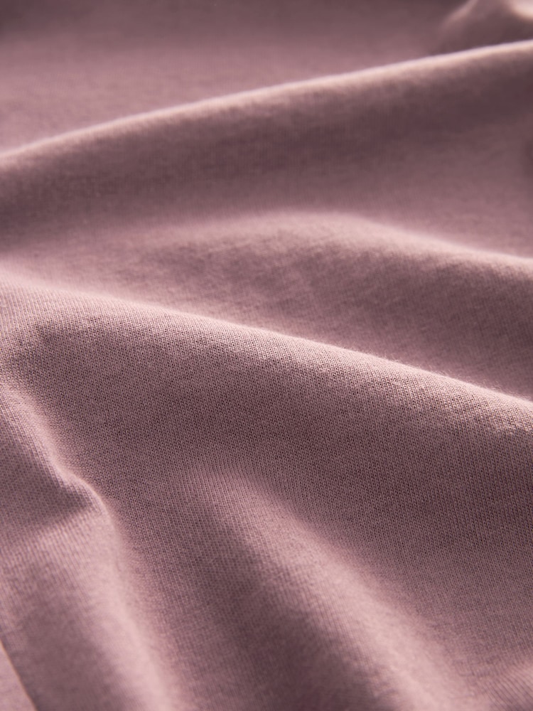 Mauve Purple 100% Cotton Twist Short Sleeved T-Shirt Summer Dress - Image 6 of 6 Mauve Purple 100% Cotton Twist Short Sleeved T-Shirt Summer Dress - Image 6 of 6