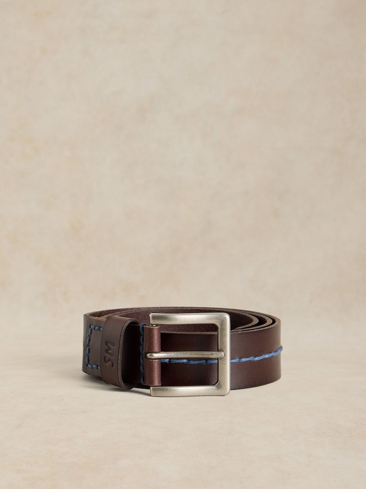 White Stuff Chunky Stitch Leather Belt - 3суретінің 1 суреті