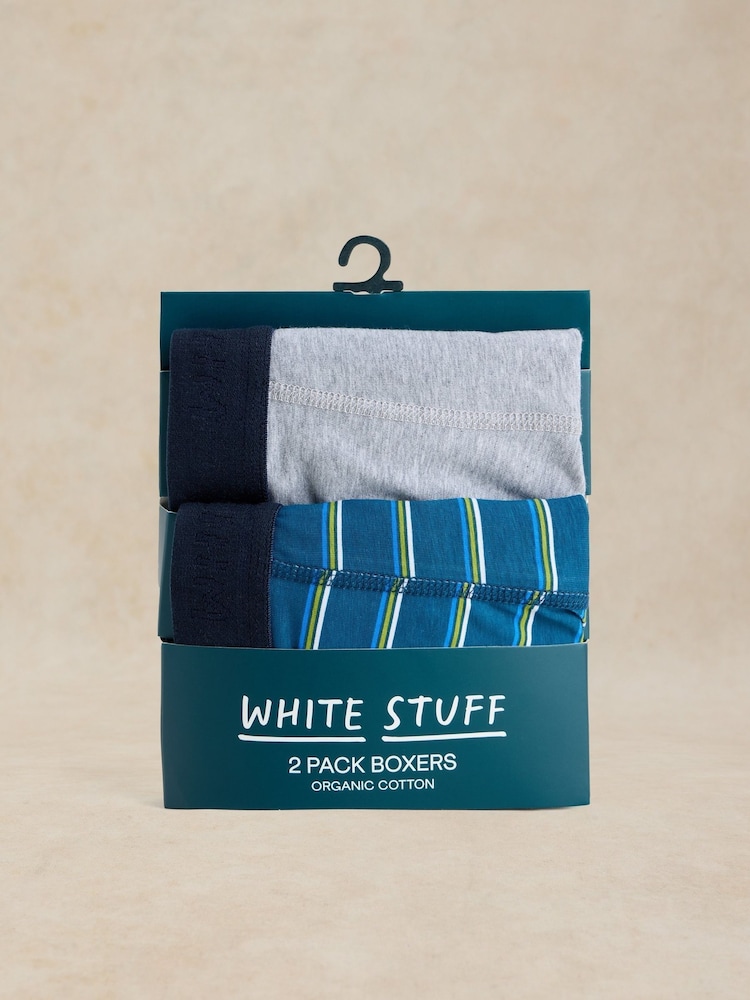 أزرق - حزمة من 2 بوكسر Hove من White Stuff - صورة 1 من 4 أزرق - حزمة من 2 بوكسر Hove من White Stuff - صورة 1 من 4