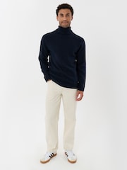 Threadbare Blue Raglan Sleeve Roll Neck Jumper - Image 1 of 4