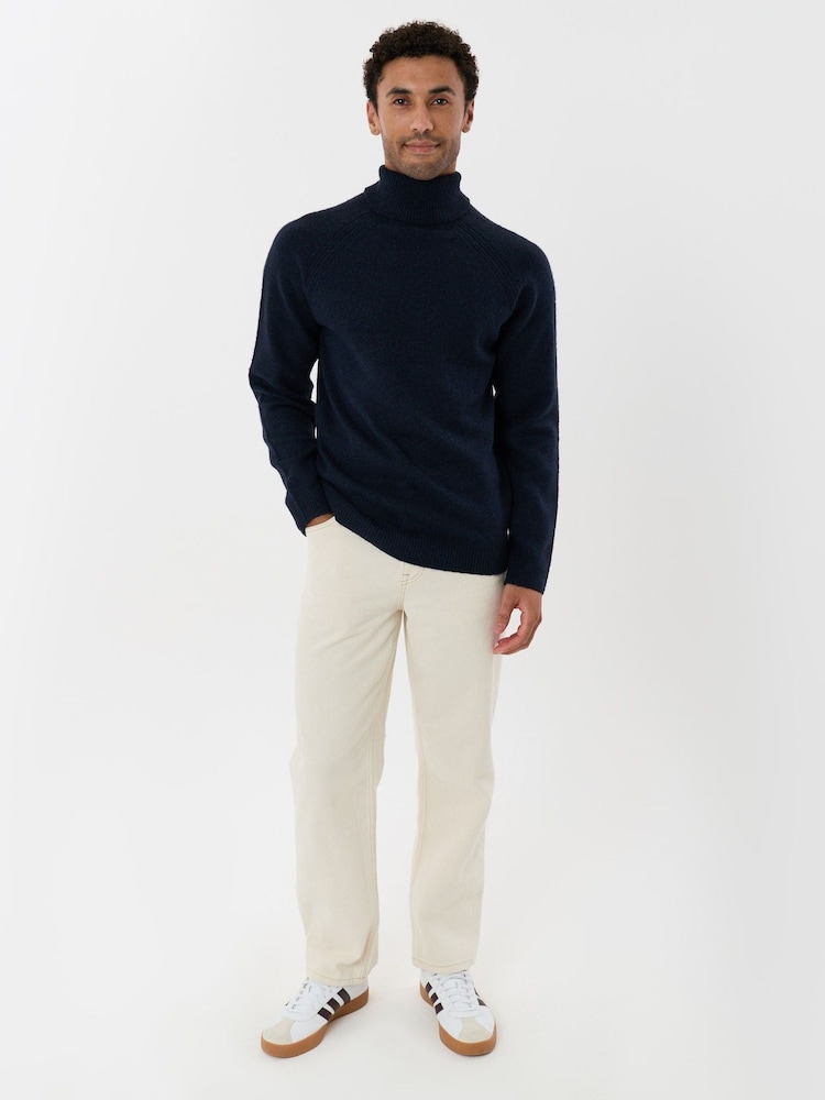 Threadbare Blue Raglan Sleeve Roll Neck Jumper - Image 1 of 4 Threadbare Blue Raglan Sleeve Roll Neck Jumper - Image 1 of 4