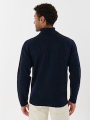 Threadbare Blue Raglan Sleeve Roll Neck Jumper - Image 3 of 4