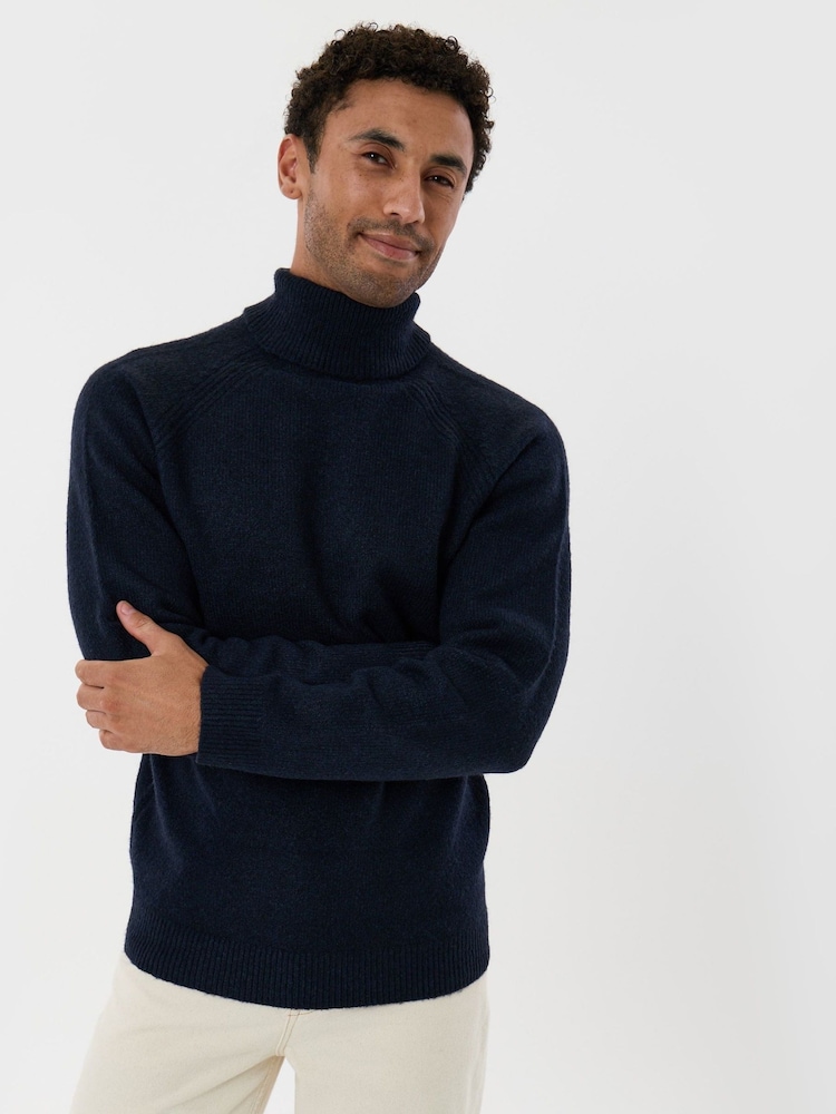 Threadbare Blue Raglan Sleeve Roll Neck Jumper - Image 4 of 4 Threadbare Blue Raglan Sleeve Roll Neck Jumper - Image 4 of 4