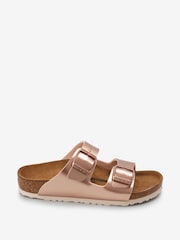 Birkenstock Copper Kids Arizona Birko Flor Copper Sandals - Image 1 of 4