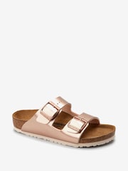 Birkenstock Copper Kids Arizona Birko Flor Copper Sandals - Image 2 of 4