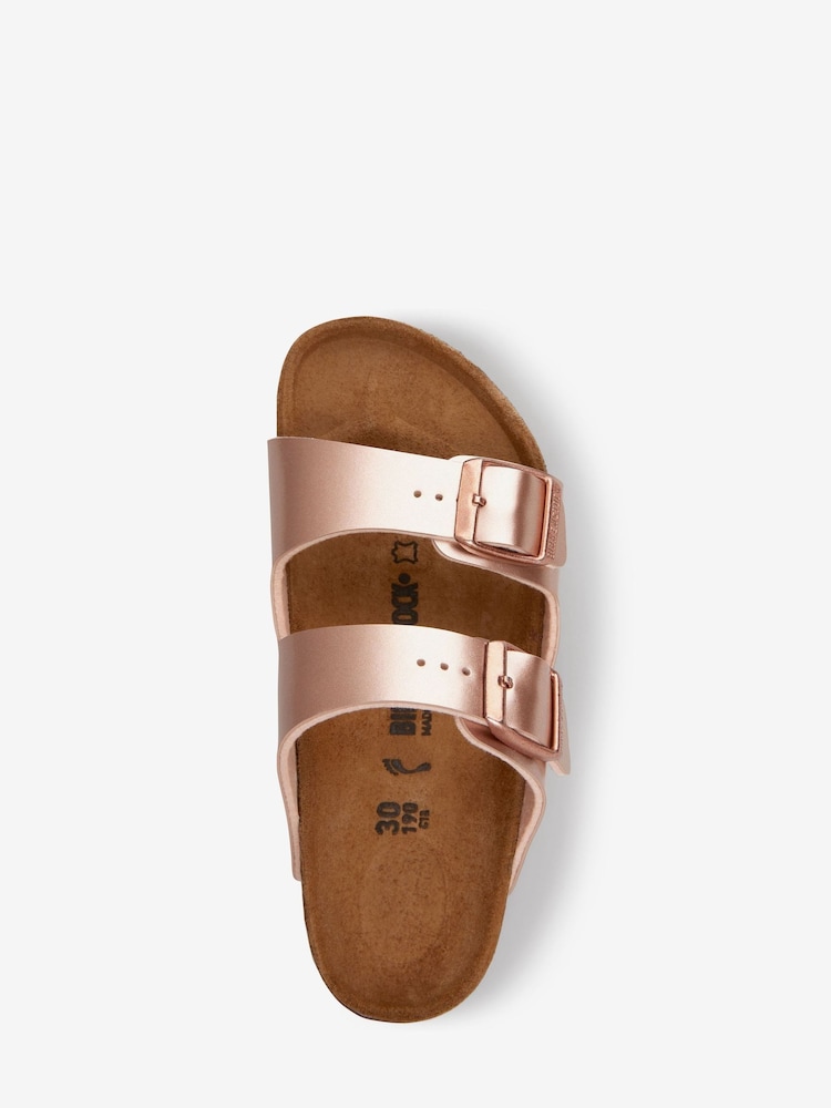 Birkenstock Copper Kids Arizona Birko Flor Copper Sandals - Image 3 of 4