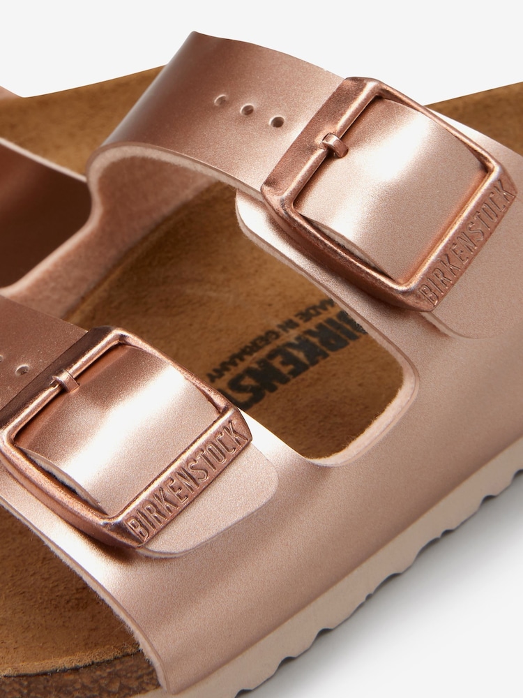 Birkenstock Copper Kids Arizona Birko Flor Copper Sandals - Image 4 of 4