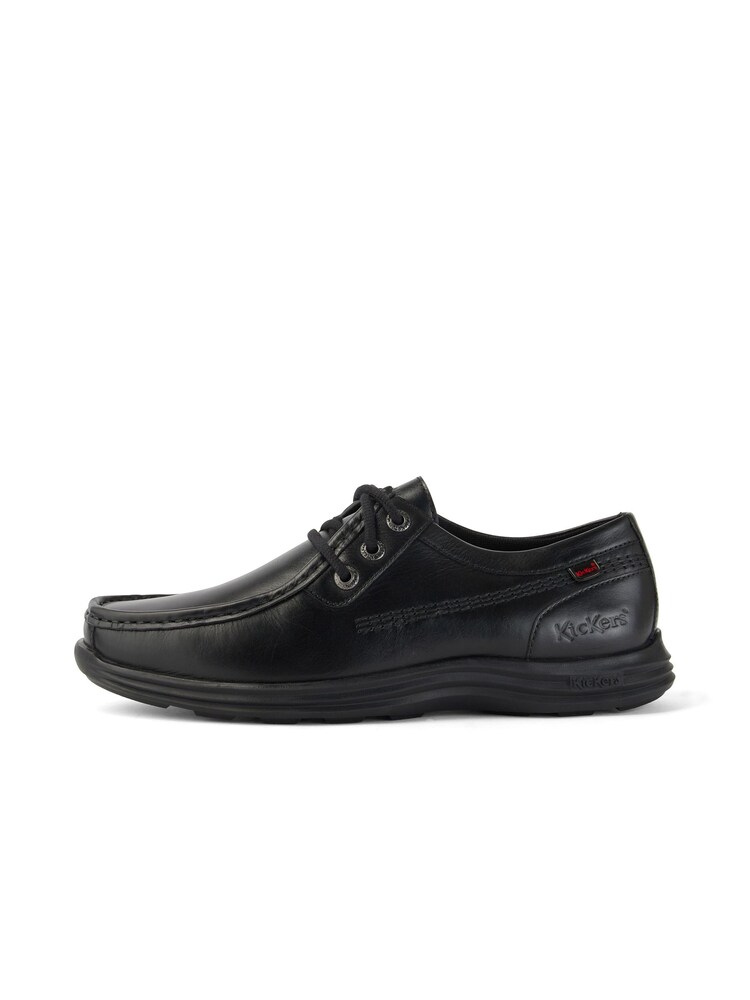 Kickers Black Reasan Mocc Leather Shoes - Image 1 of 6 Kickers Black Reasan Mocc Leather Shoes - Image 1 of 6