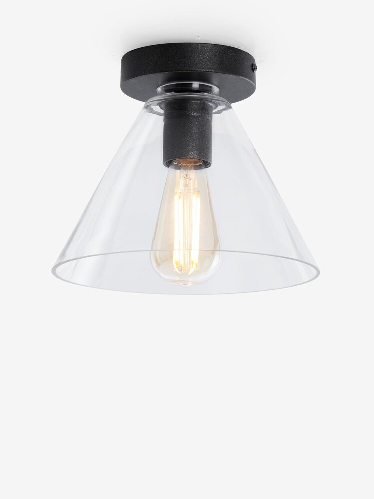 Clear Cleveland Flush Ceiling Light - Image 2 of 5