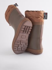 Chocolate Brown Thinsulate™ Warm Lined Cuff Wellies - Image 3 of 5