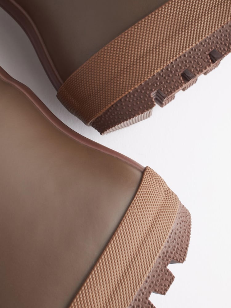 Chocolate Brown Thinsulate™ Warm Lined Cuff Wellies - Image 5 of 5