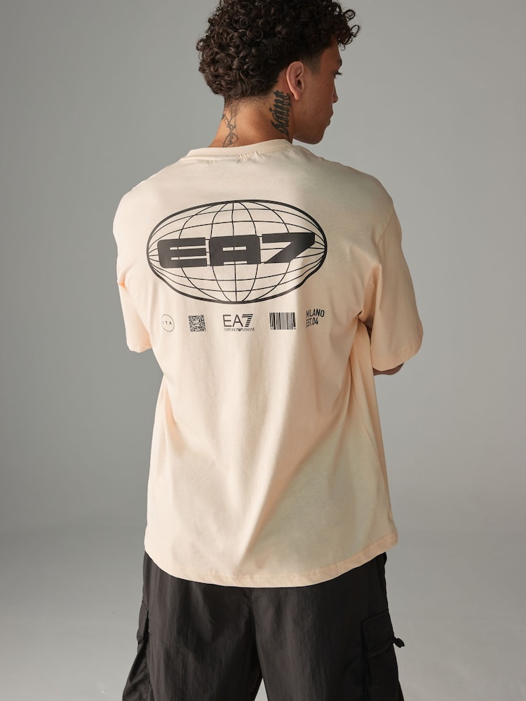 Emporio Armani EA7 Graphic Series Globe Oversized T-Shirt - Image 1 of 4