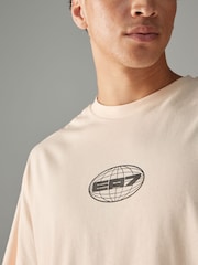 Emporio Armani EA7 Graphic Series Globe Oversized T-Shirt - Image 3 of 4