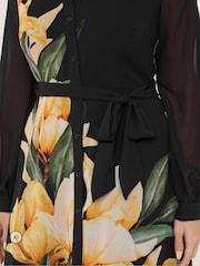Star by Julien MacDonald Black Placement Print Shirt Dress - Image 4 of 6