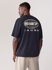 Emporio Armani EA7 Graphic Series Globe Oversized T-Shirt - Image 2 of 5