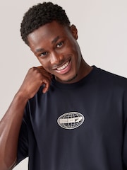 Emporio Armani EA7 Graphic Series Globe Oversized T-Shirt - Image 3 of 5