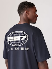 Emporio Armani EA7 Graphic Series Globe Oversized T-Shirt - Image 4 of 5