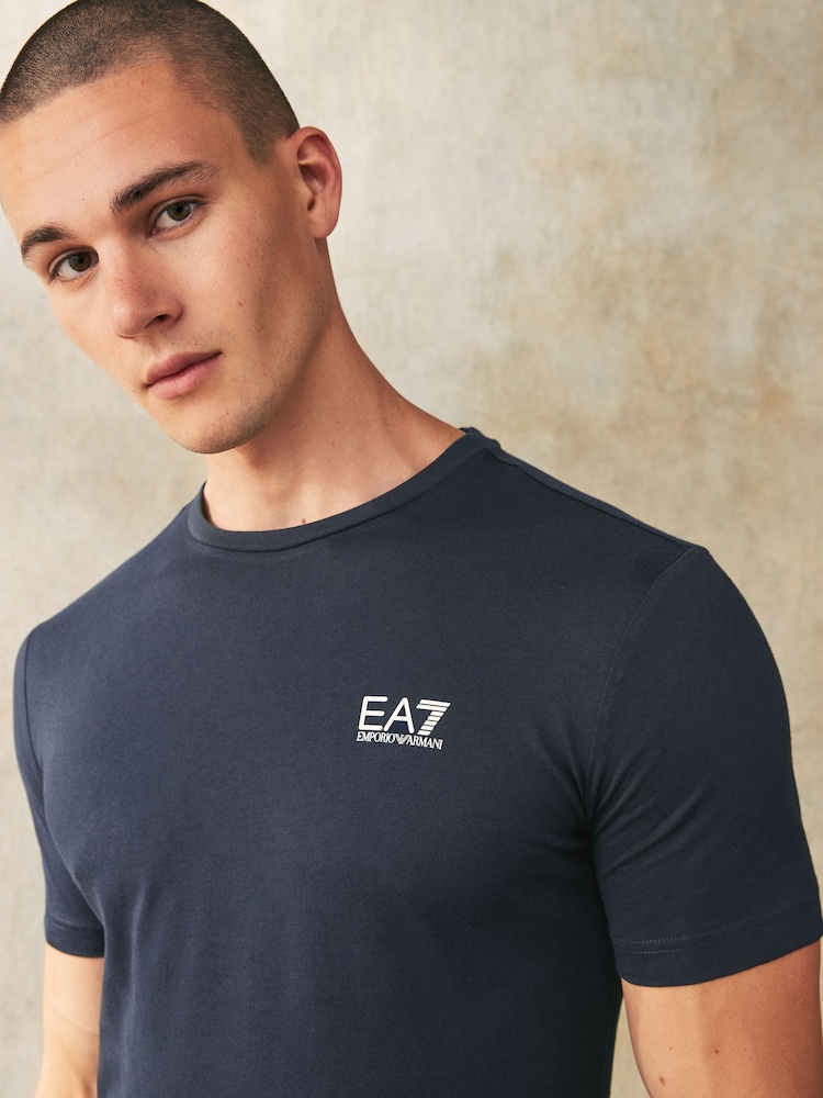 Koszulka Emporio Armani Ea7 Core ID w 100% z bawełny z logo - Image 4 of 6