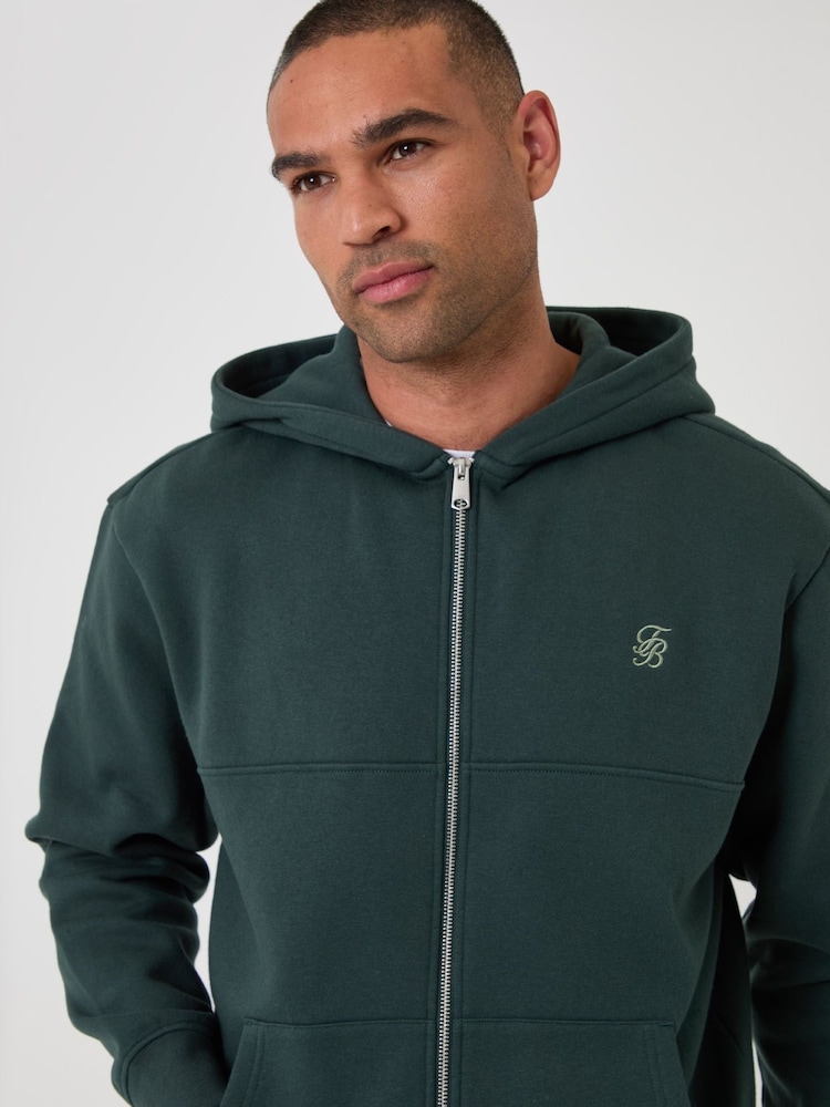 Threadbare Heavyweight Relaxed Fit Cotton Rich Zip Through Hoodie - صورة 2 من 5