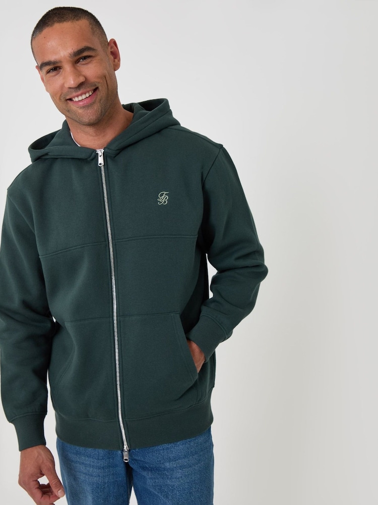 Threadbare Heavyweight Relaxed Fit Cotton Rich Zip Through Hoodie - صورة 5 من 5