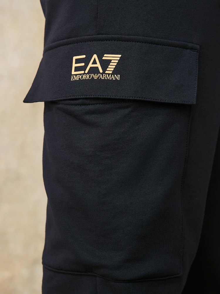 Buy Emporio Armani EA7 Black/Gold Core ID Cargo Utility 100