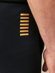 Emporio Armani EA7 Black/Gold Core ID Cargo Utility 100% Cotton Joggers - Image 4 of 5