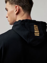 EA7 Black/Gold Core Id Zip Up Hoodie Tracksuit - Image 4 of 9