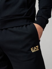 EA7 Black/Gold Core Id Zip Up Hoodie Tracksuit - Image 5 of 9