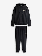 EA7 Black/Gold Core Id Zip Up Hoodie Tracksuit - Image 7 of 9
