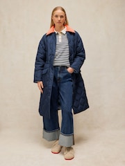 White Stuff Blue Waverley Puffer Coat - Image 1 of 7