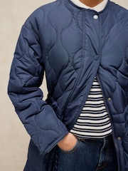 White Stuff Blue Waverley Puffer Coat - Image 5 of 7