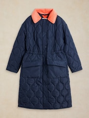 White Stuff Blue Waverley Puffer Coat - Image 6 of 7