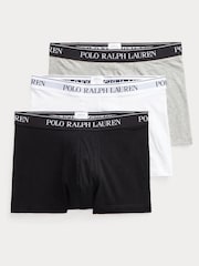 Črna/bela/siva - Polo Ralph Lauren raztegljivo bombažna boksarice 3 pakiranje - Slika 1 iz 6